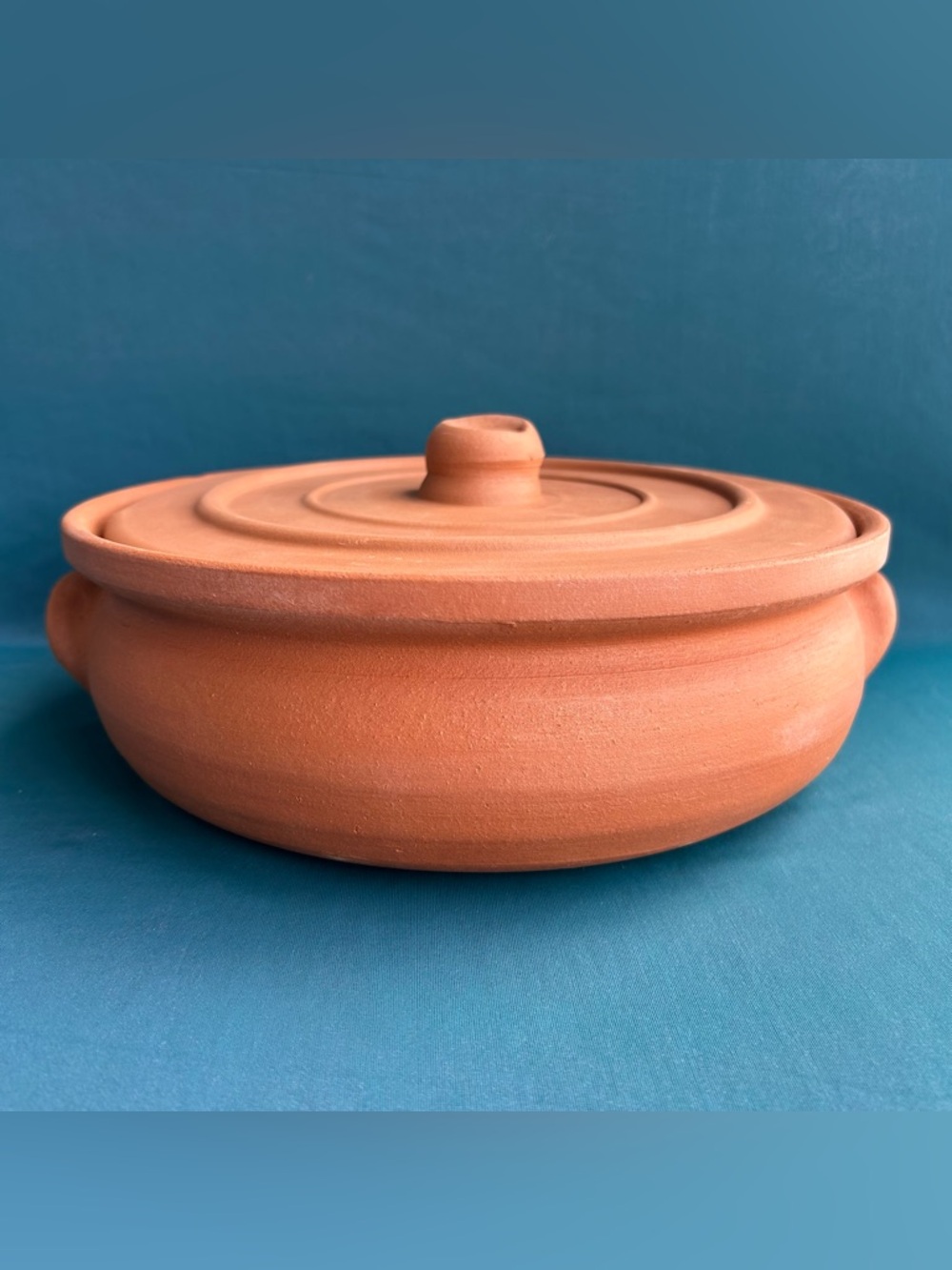 Clay Cooking Pot with Handles and Lid
